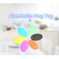 Multicolor Blank Aluminium Alloy Pet Dog Tag en acier inoxydable en métal PET Identité TAG PENDANT